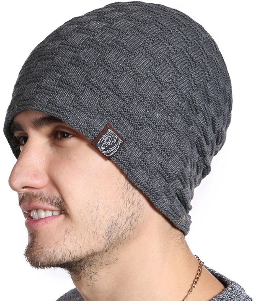     			Alamos Pack of 1 Woollen Men's Cap ( Grey )