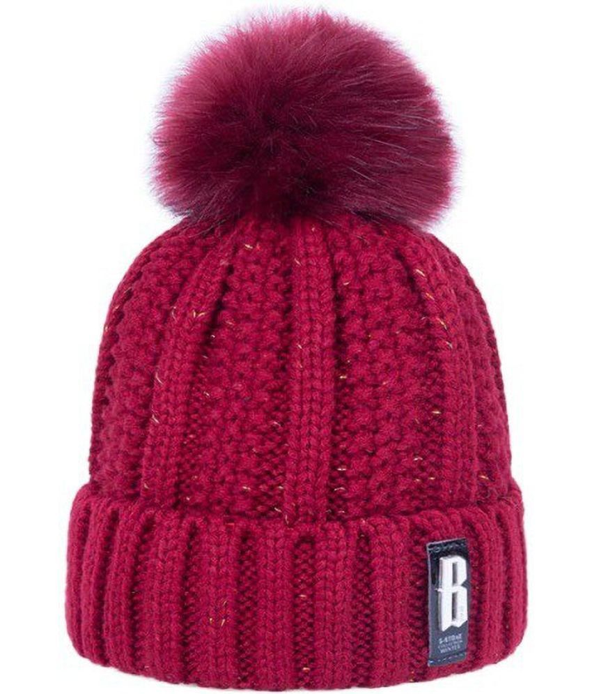     			Alamos Pack of 1 Woollen Men's Cap ( Maroon )