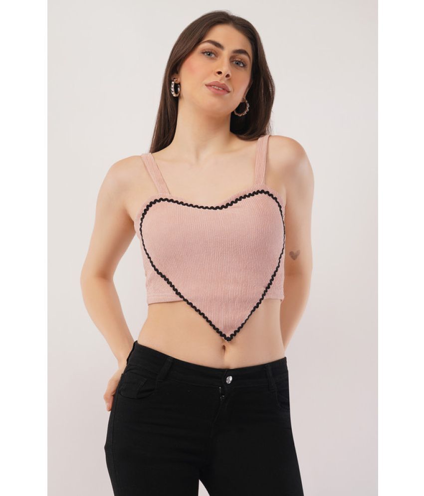     			Deshi Girl Peach Cotton Blend Women's Crop Top ( Pack of 1 )