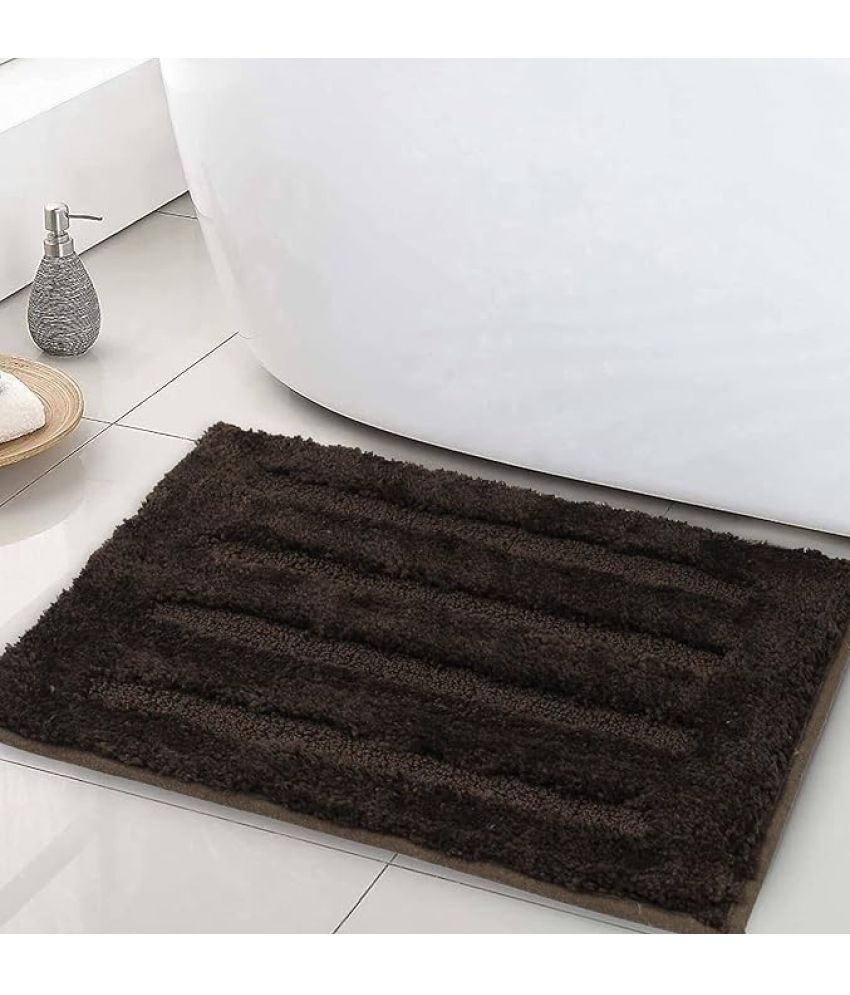     			RADECOR Brown Cotton Rectangular Floor Mat ( Pack of 1 )