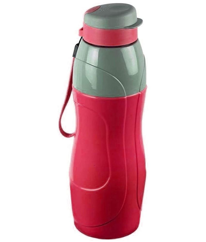     			Cello Cello Puro Plastic Sports Water Bottle (Red) Red Plastic Water Bottle 600 mL ( Set of 1 )