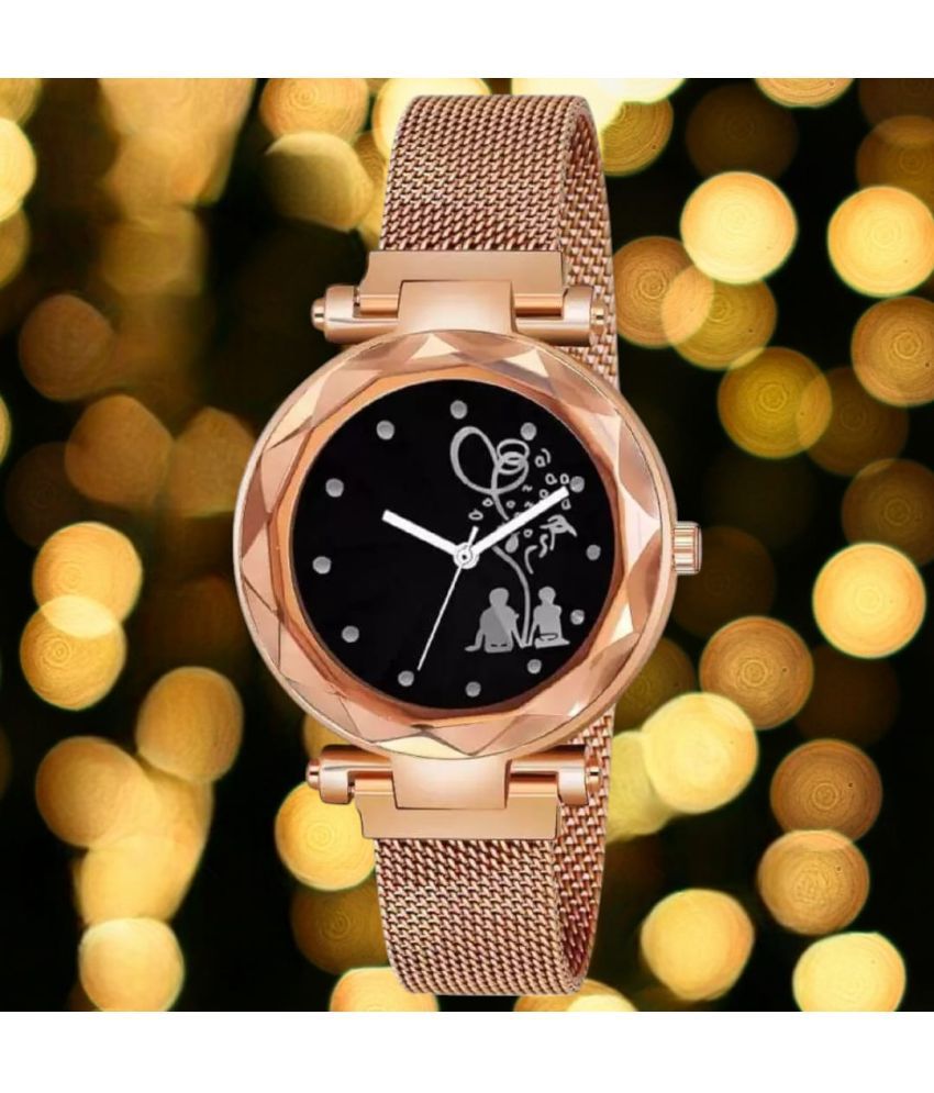     			Cosmic Rose Gold Metal Analog Womens Watch