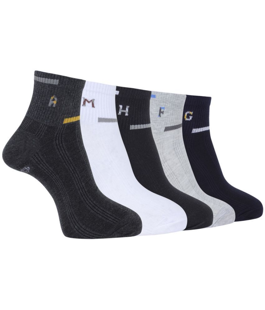     			Dollar Pack of 5 Men's Woollen Ankle Length Socks ( Multicolor 10 )