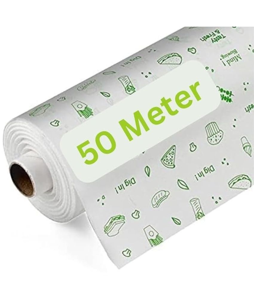     			FREEDY 50 Meters Food Wrapping Paper Roll - Premium Non-Stick Butter Wrapping Paper. Food Wrapping Paper, Re-heatable Non Stick Paper, Parchment Paper