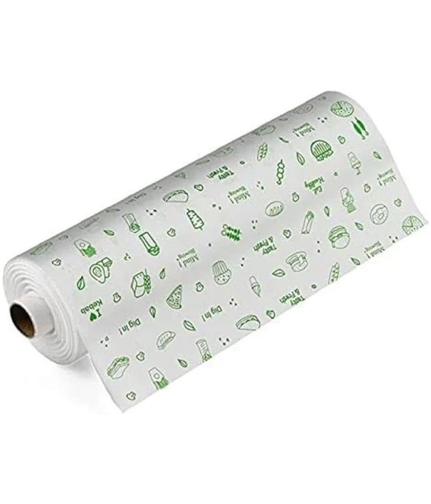     			Freedy 25m Food Wrapping Parchment Paper Roll Roti Paratha Wrap Hygienic Food Grade Butter Paper 25m Roll(Printed White)-B