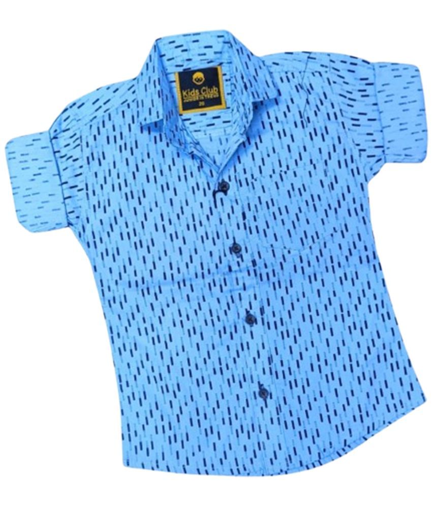     			KIDS CLUB Pack of 1 Boys 100% Cotton Full Sleeves Shirt ( Blue )