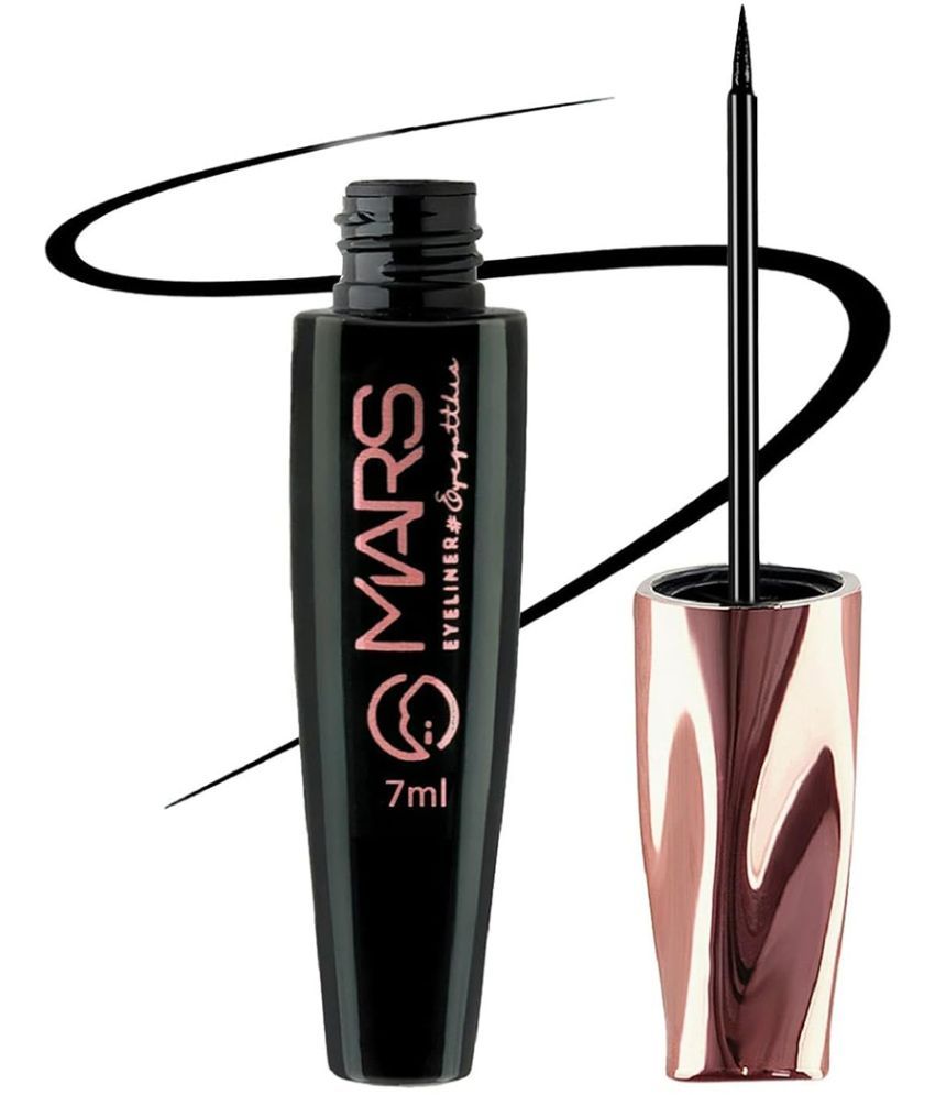     			MARS Black Glossy Eye Liner Liquid ( Pack of 1 )