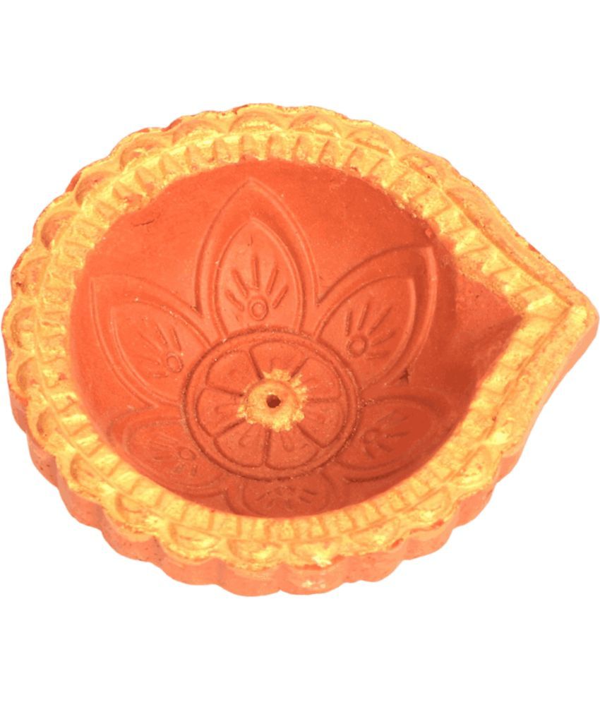     			MUD ARTISTRY Terracotta Floor Diya - Pack of 41