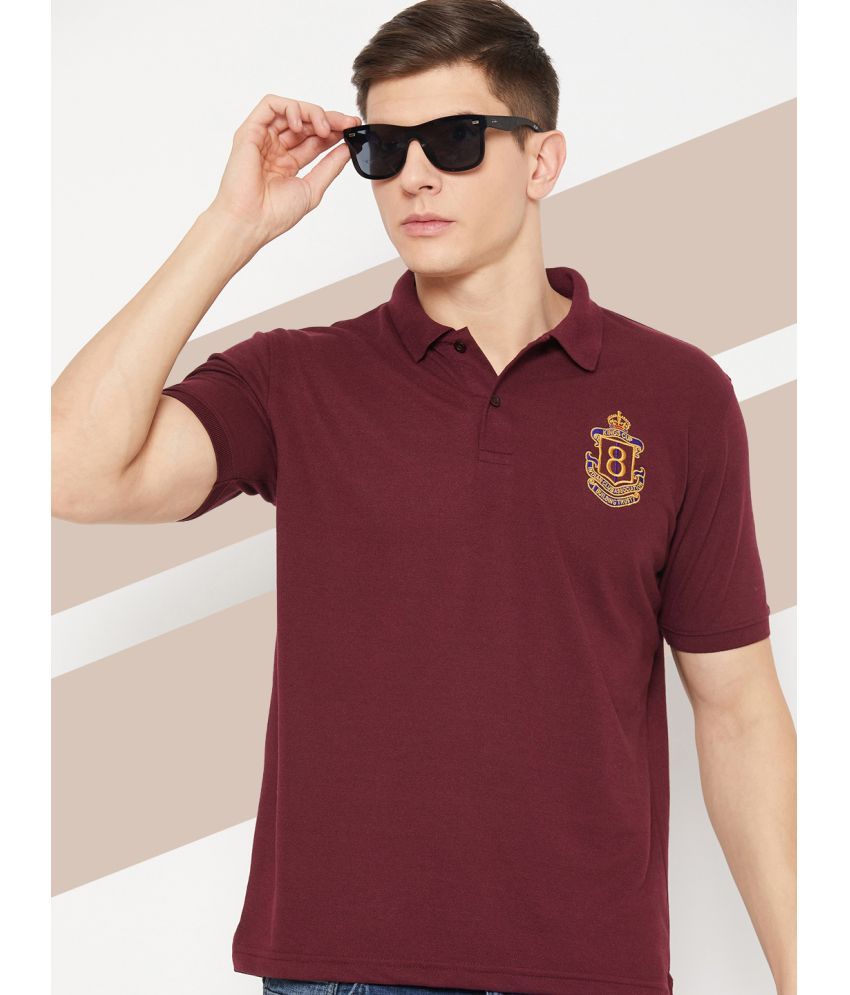     			UBX Pack of 1 Cotton Blend Regular Fit Solid Half Sleeves Men's Polo T Shirt ( Maroon )