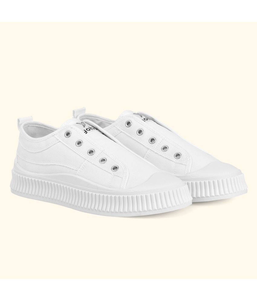     			Yoho White Women's Sneakers