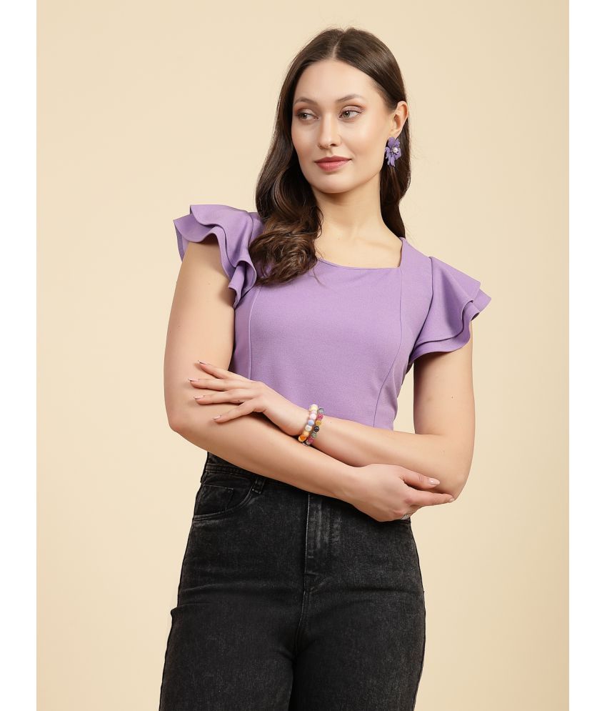     			Freehand Purple Polyester Women's Crop Top ( Pack of 1 )