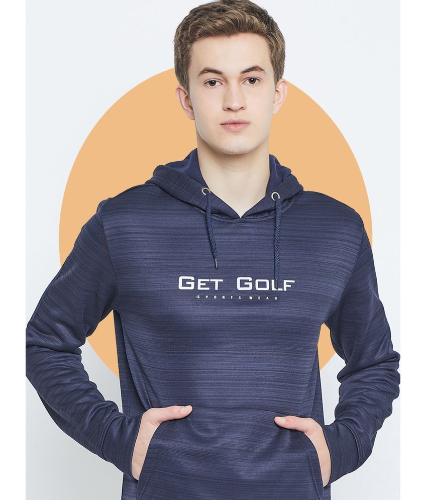     			GET GOLF Cotton Blend Hooded Men's Sweatshirt - Navy ( Pack of 1 )