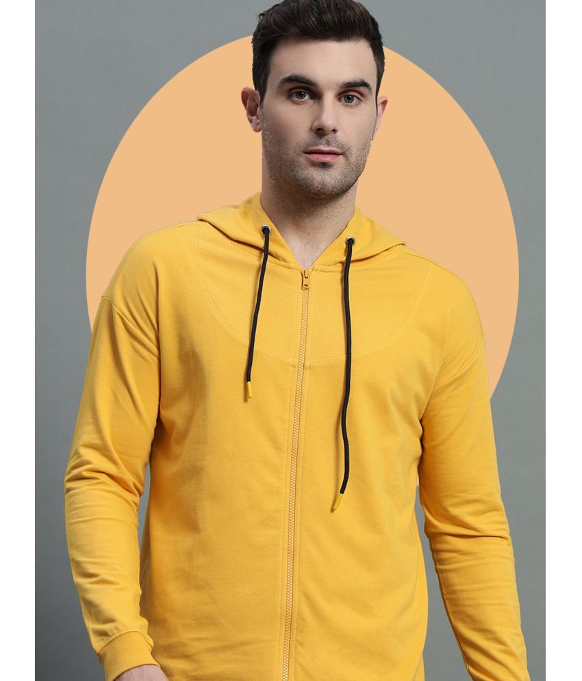     			GET GOLF Cotton Blend Hooded Men's Sweatshirt - Yellow ( Pack of 1 )