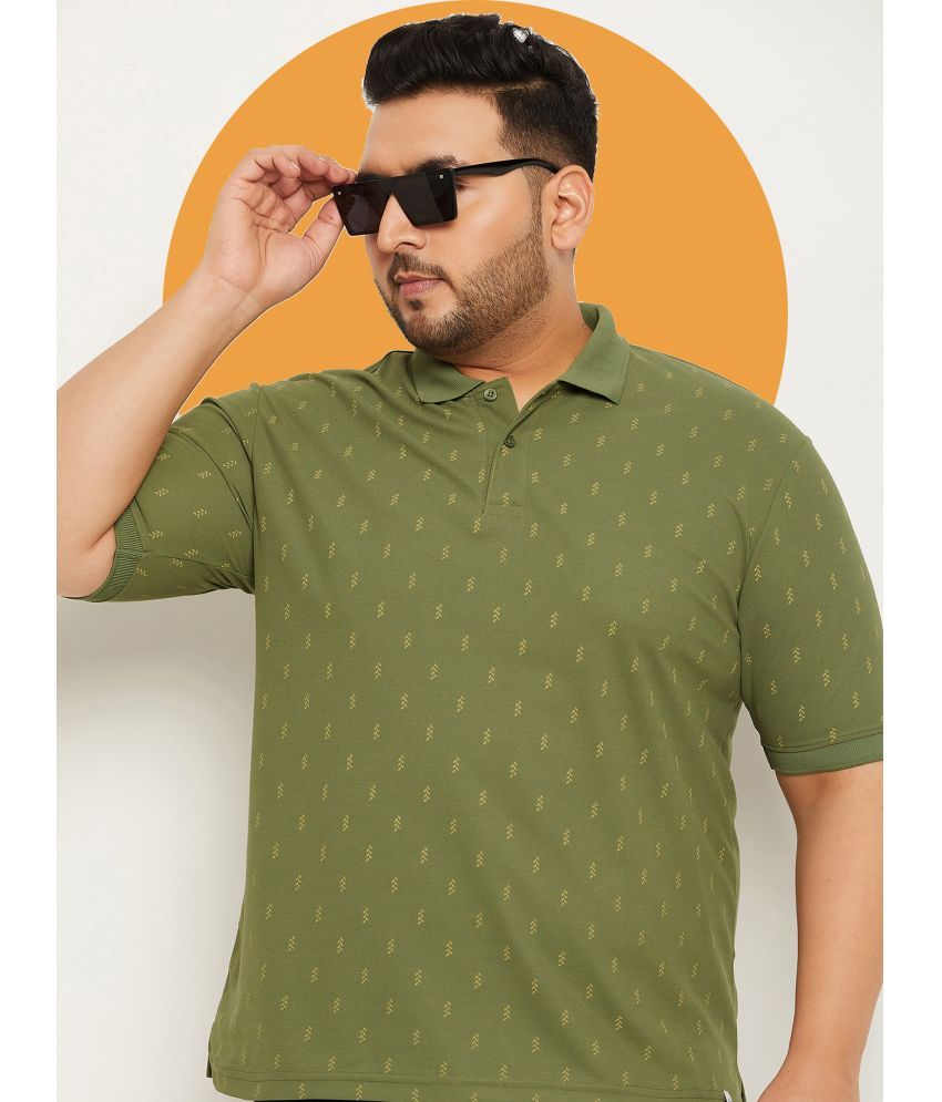     			renuovo Pack of 1 Cotton Blend Regular Fit Printed Half Sleeves Men's Polo T Shirt ( Green )