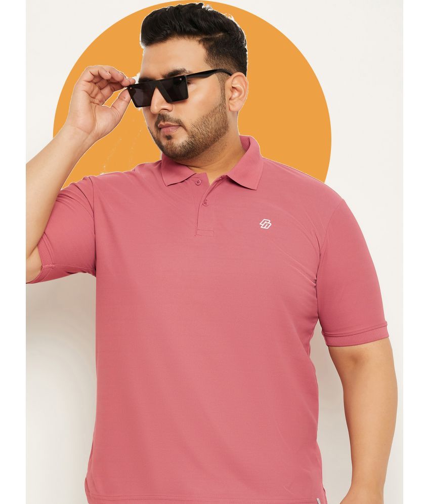     			renuovo Pack of 1 Cotton Blend Regular Fit Solid Half Sleeves Men's Polo T Shirt ( Pink )