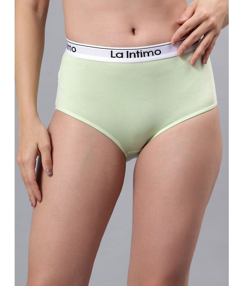     			La Intimo Pack of 1 Modal Briefs For Women ( Lime Green )