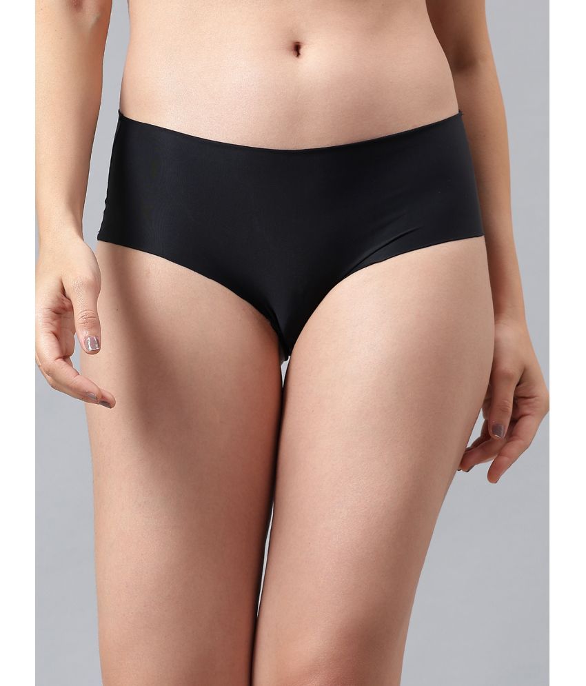     			La Intimo Pack of 1 Nylon Hipster For Women ( Black )