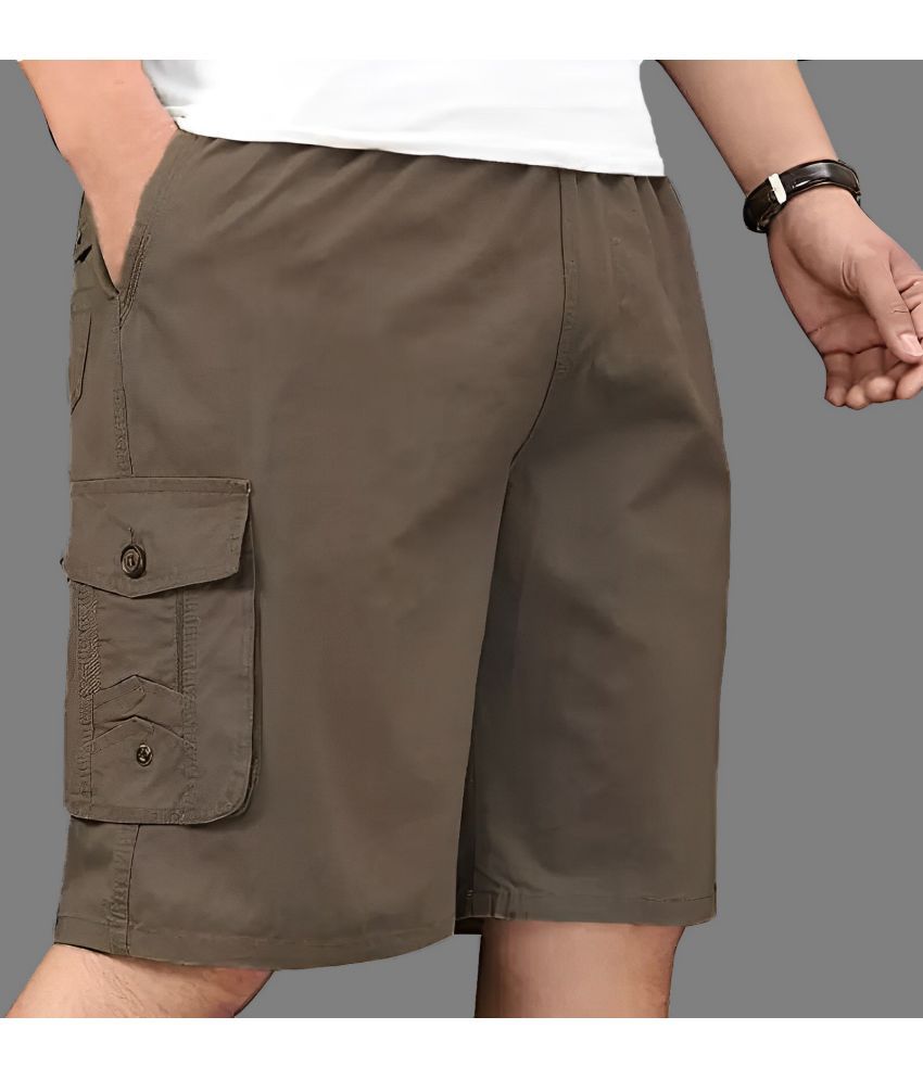     			Reoutlook Grey Cotton Blend Men's Cargos ( Pack of 1 )