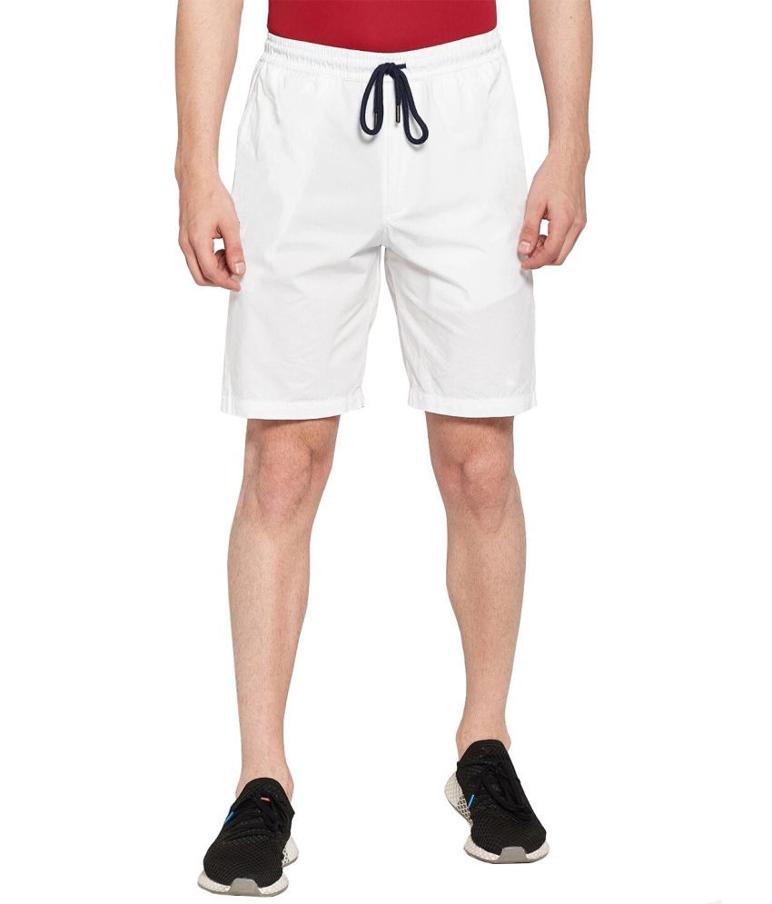     			Reoutlook White Cotton Blend Men's Shorts ( Pack of 1 )