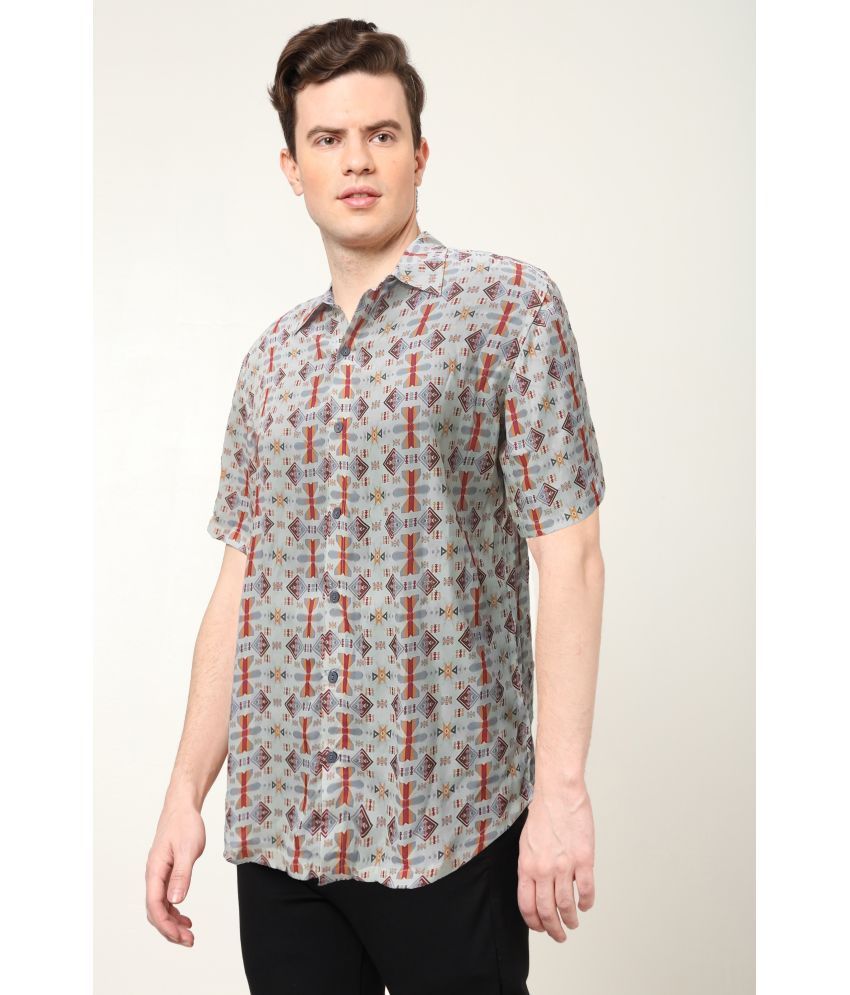     			Yash Gallery Polyester Regular Fit Printed Half Sleeves Men's Casual Shirt - Multi ( Pack of 1 )