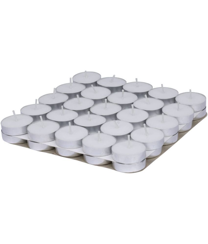     			AG White Wax Tea Light Candle 5 cm ( Pack of 1 )