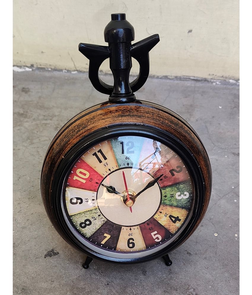     			ANTIQUE NAUTICAL CREATIONS Analog Wood Circular Table Clock - Pack of 1