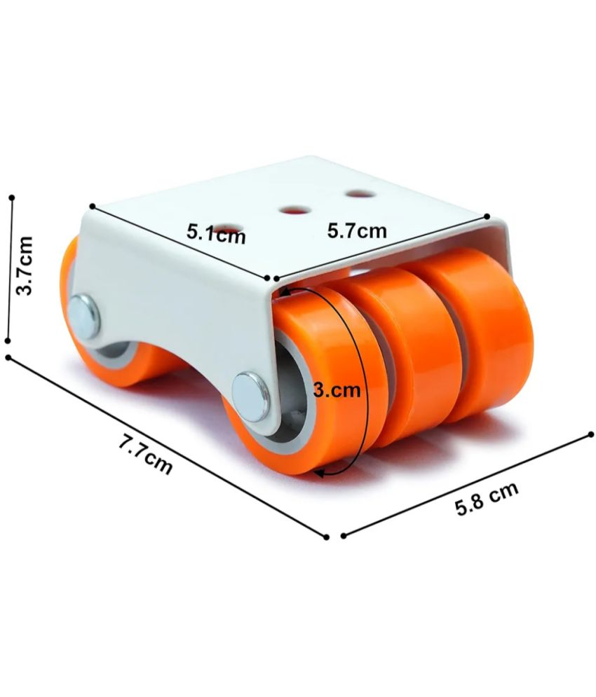     			Adison 6 wheels for furniture moving stainless steel heavy duty wheels 2 pair of (6set wheels ) pack of 2 sets