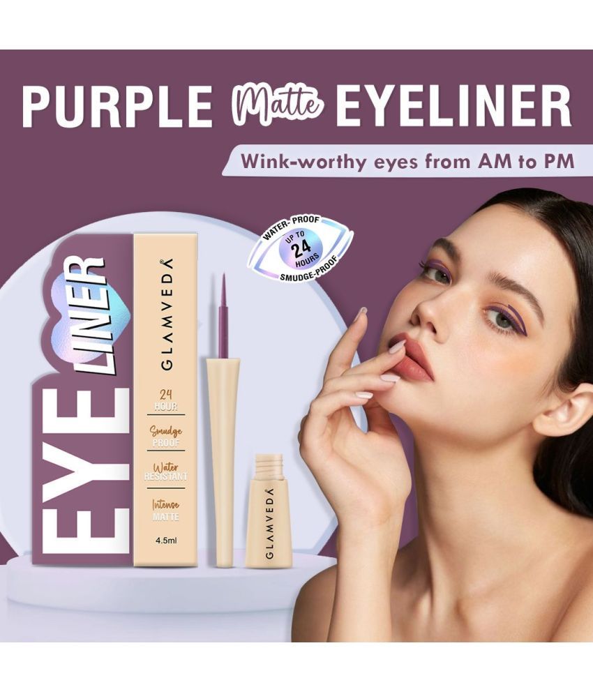     			Glamveda Purple Matte Eye Liner Liquid ( Pack of 1 )