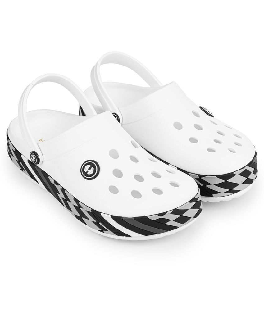     			HOPPA - White Men's Clogs