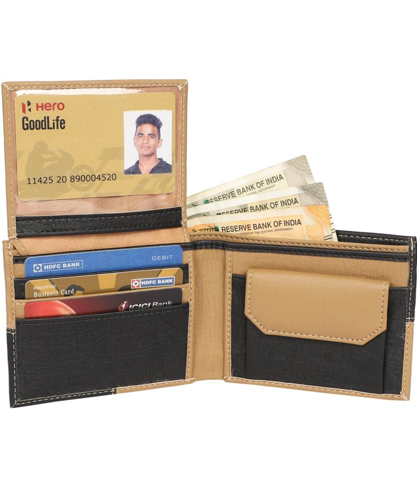     			HRFSTAR PU Solid Men's Regular Wallet With 3 Slots For Card ( Beige , Pack of 1 )