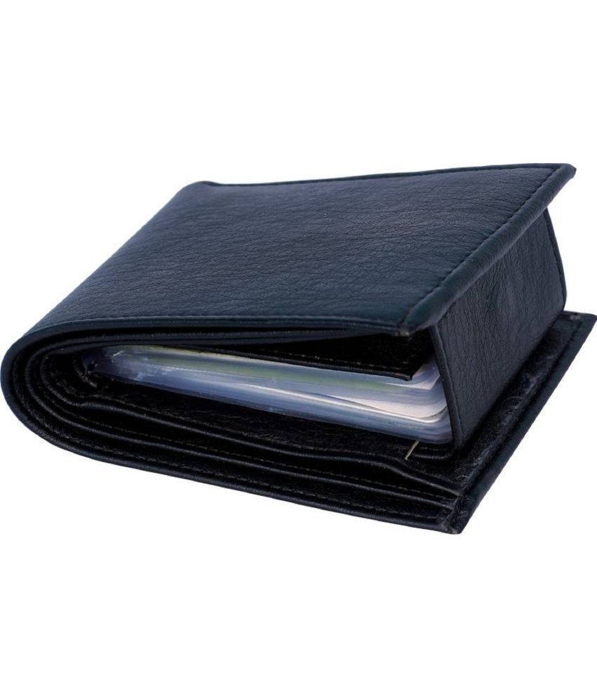     			HRFSTAR PU Solid Men's Regular Wallet With More Than 10 Slots For Card ( Black , Pack of 1 )