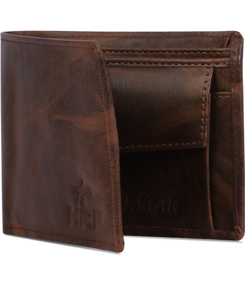     			HRFSTAR PU Solid Men's Regular Wallet With 3 Slots For Card ( Brown , Pack of 1 )