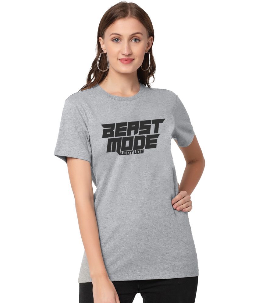     			Leotude Pack of 1 Cotton Blend Women's T-Shirt ( Grey )