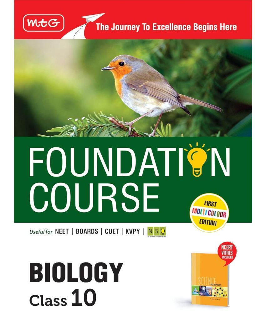     			MTG Foundation Course Class 10 Biology Book (Edition 2025) For NEET, NSO Olympiad, CUET, KVPY & Boards Exam | Based on NCERT Latest Pattern