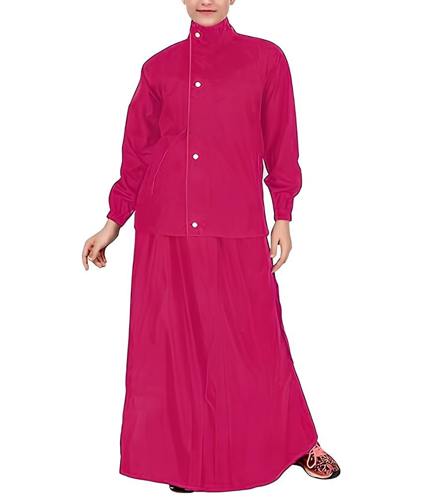     			MULTIWA Nylon Raincoat Set - Pink