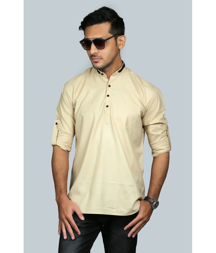     			Nofilter Beige Cotton Men's Regular Kurta ( Pack of 1 )