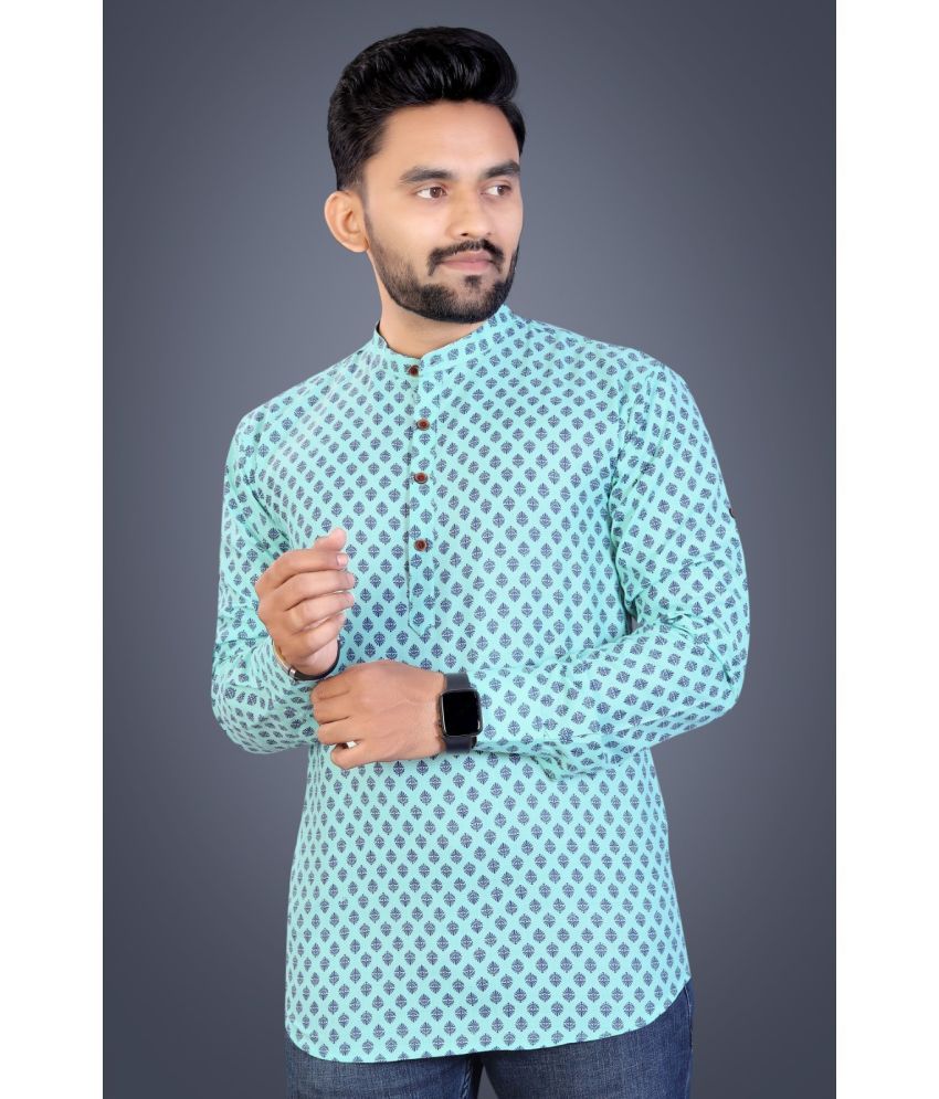     			Nofilter Light Green Cotton Blend Men's Regular Kurta ( Pack of 1 )