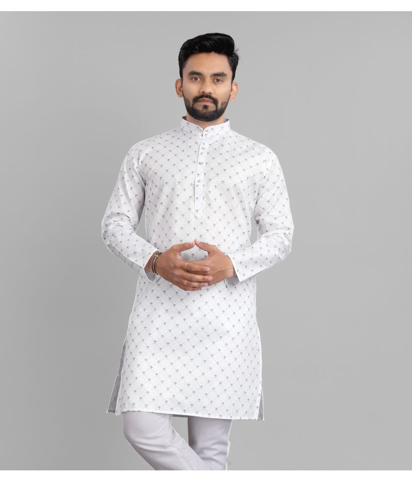     			Nofilter White Cotton Blend Men's Regular Kurta ( Pack of 1 )