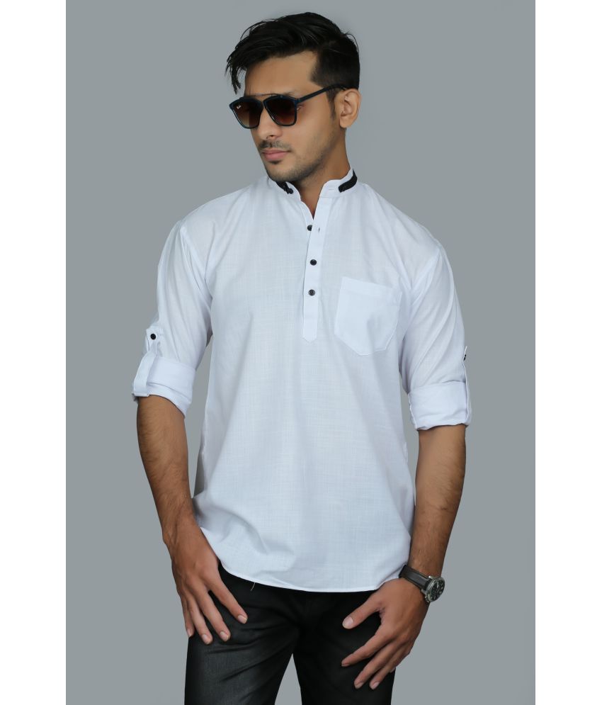     			Nofilter White Cotton Men's Regular Kurta ( Pack of 1 )