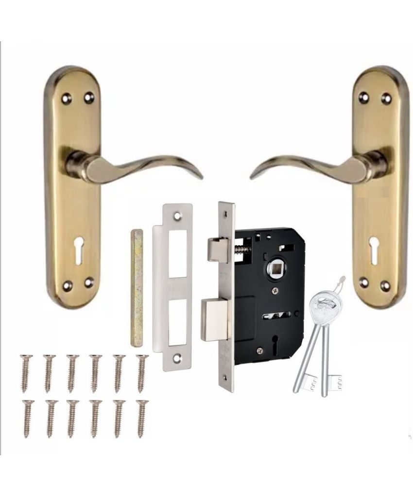     			ProHard mortice lock set Antique Gold 2Handle