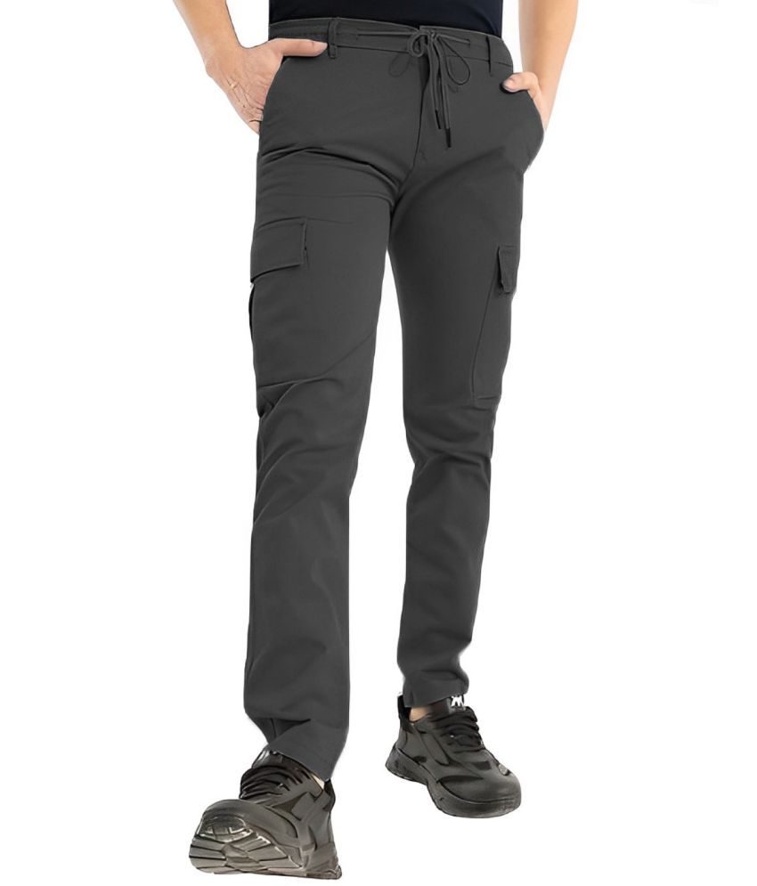     			Reoutlook Regular Flat Men's Cargos - Black ( Pack of 1 )