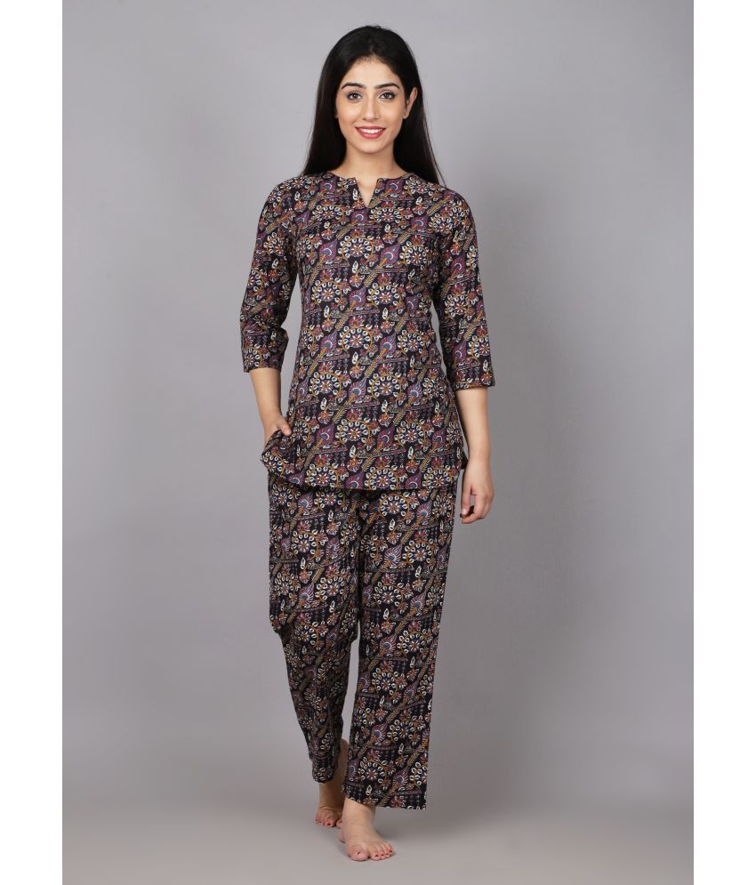     			VAALIYAN Multicolor Printed Pant Top Set