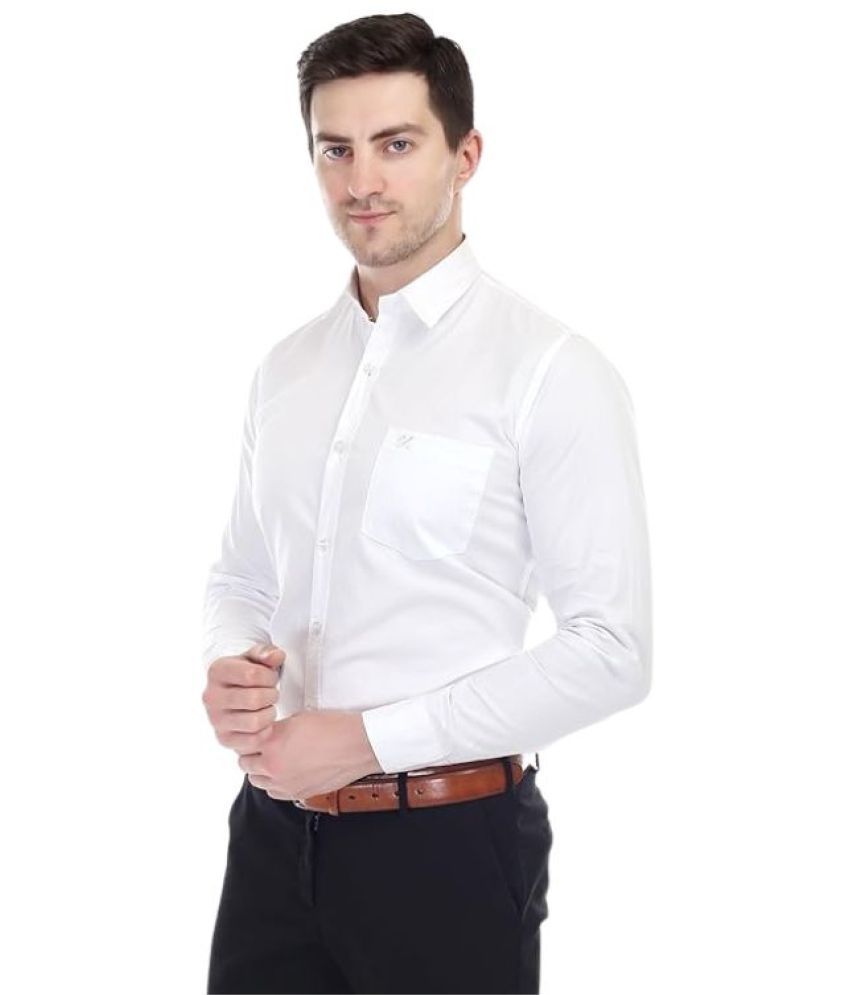     			XJARVIS Cotton Slim Fit Full Sleeves Men's Formal Shirt - White ( Pack of 1 )