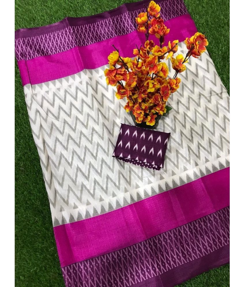     			Yashika Pack of 1 Art Silk Printed Saree With Blouse Piece ( Purple )