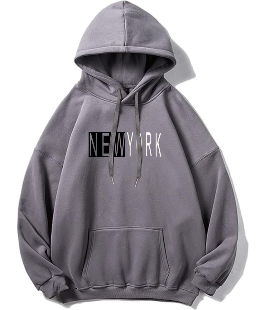     			ekadravin Fleece Hooded Men's Sweatshirt - Grey ( Pack of 1 )