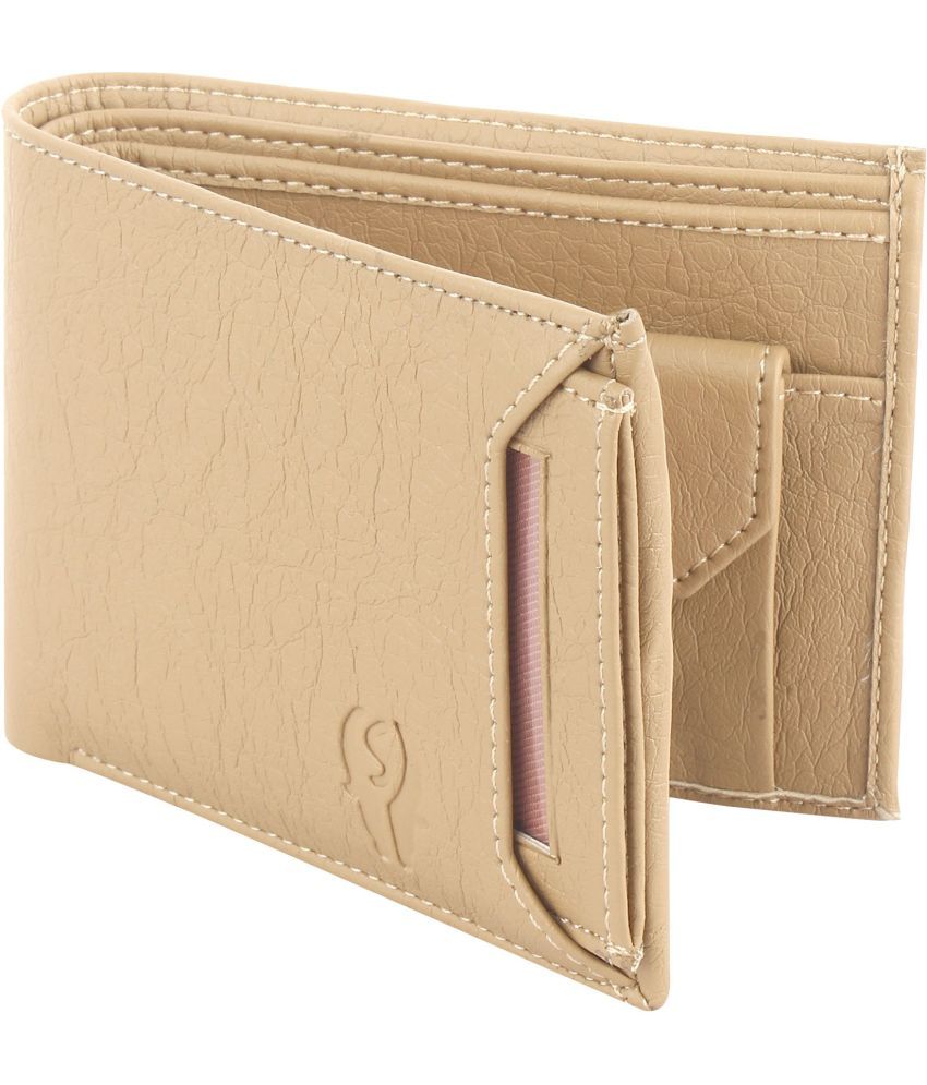     			samtroh Faux Leather Colorblock Men's Regular Wallet With 8 Slots For Card ( Beige , Pack of 1 )