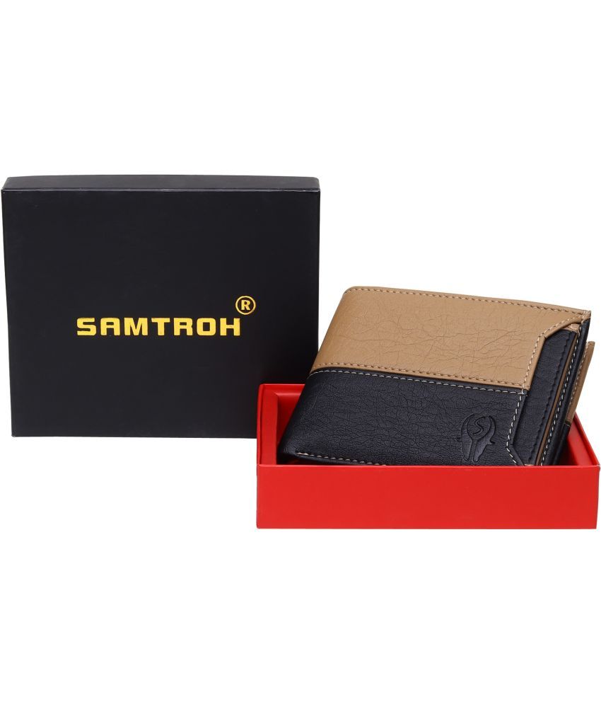     			samtroh Faux Leather Solid Men's Regular Wallet With 6 Slots For Card ( Beige , Pack of 1 )