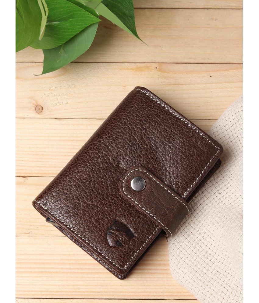     			samtroh Leather Solid Men's Regular Wallet With 8 Slots For Card ( Brown , Pack of 1 )