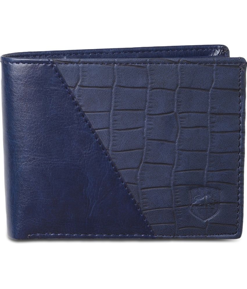     			samtroh Leather Solid Men's Regular Wallet With 4 Slots For Card ( Blue , Pack of 1 )