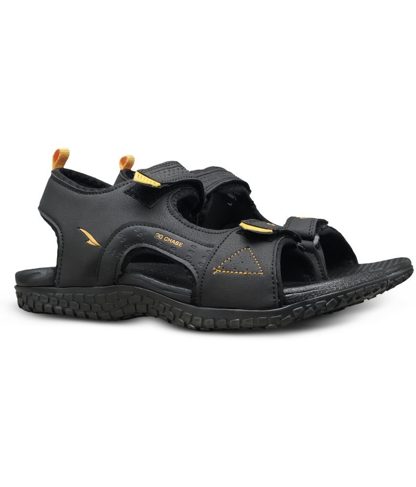     			ASIAN - Black Men's Floater Sandals